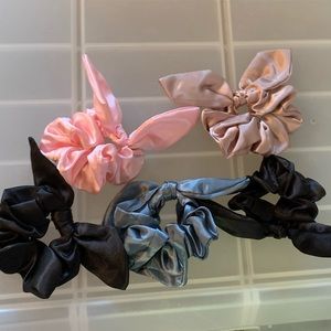 5 Victoria’s Secret satin-style bow scrunchies